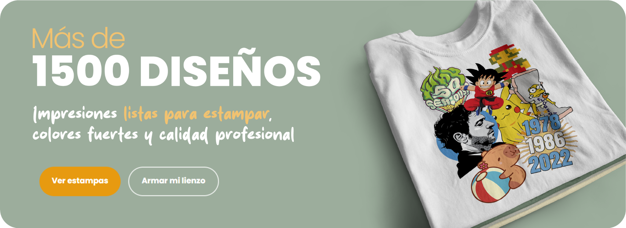 Más de 1500 diseños